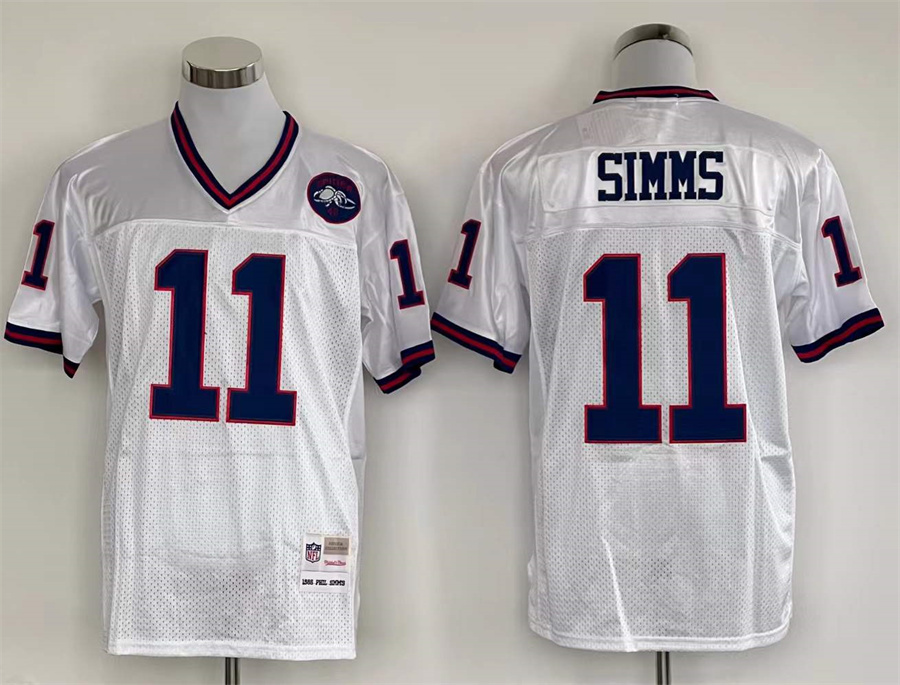 Men's New York Giants Phil Simms Mitchell & Ness White Legacy Jersey